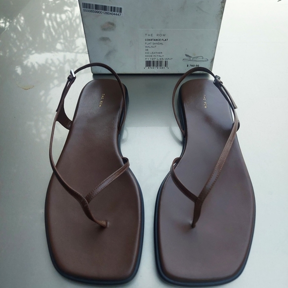 The Row Constance Flat Sandal 37 Velvet